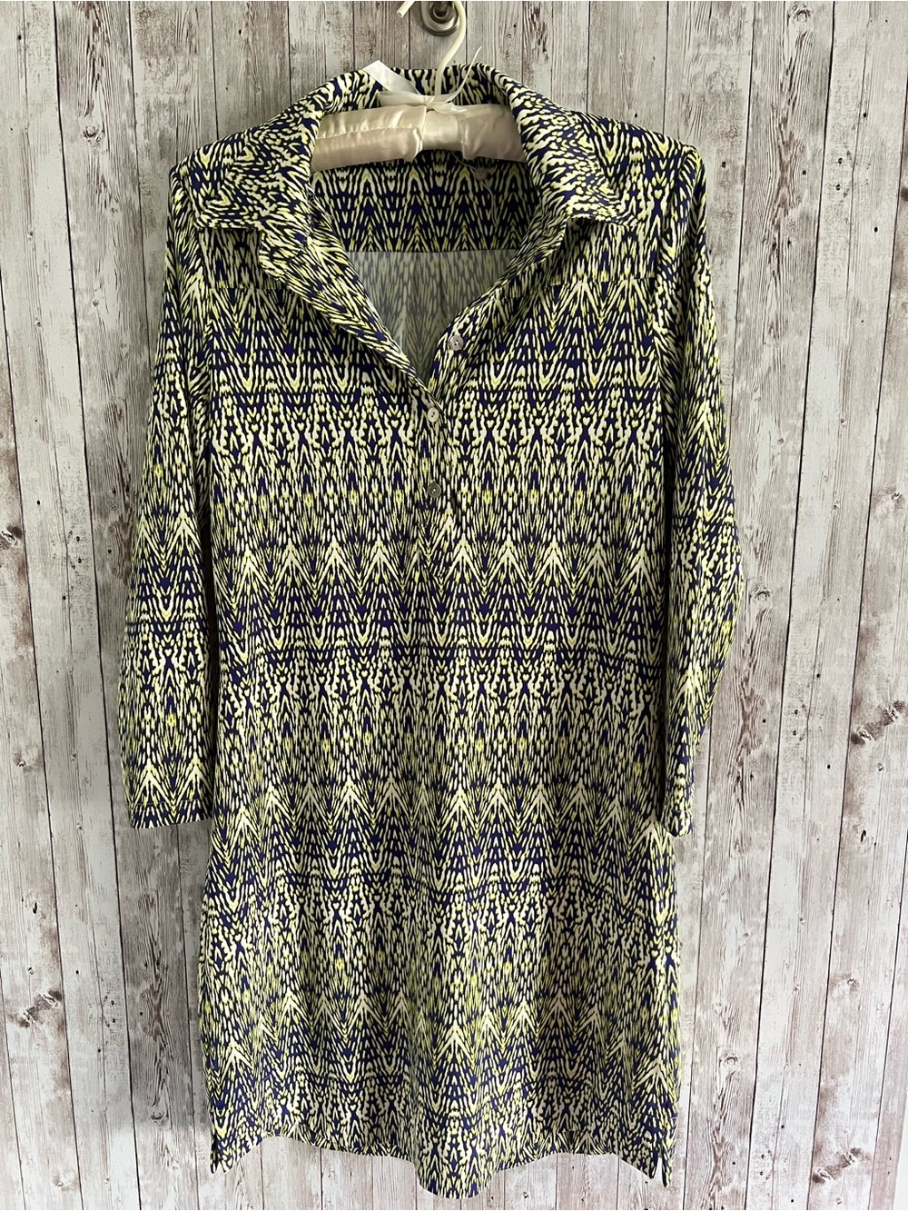 Ellie Kai Collared Shirt Dress Stretch Business Casual Size 4